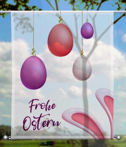 Ostern in weiß,Scheibenhänger eckig